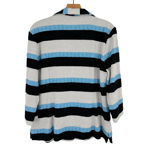 Cheryl Nash Women's size  XL Striped Button-Up knit Jacket knit - Picture 10 of 10